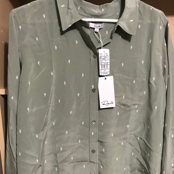 Rails Cactus Button up Shirt - Picture 1 of 2